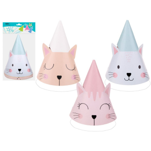 Czapeczki papierowe Kitty 6 sztuk RAVI